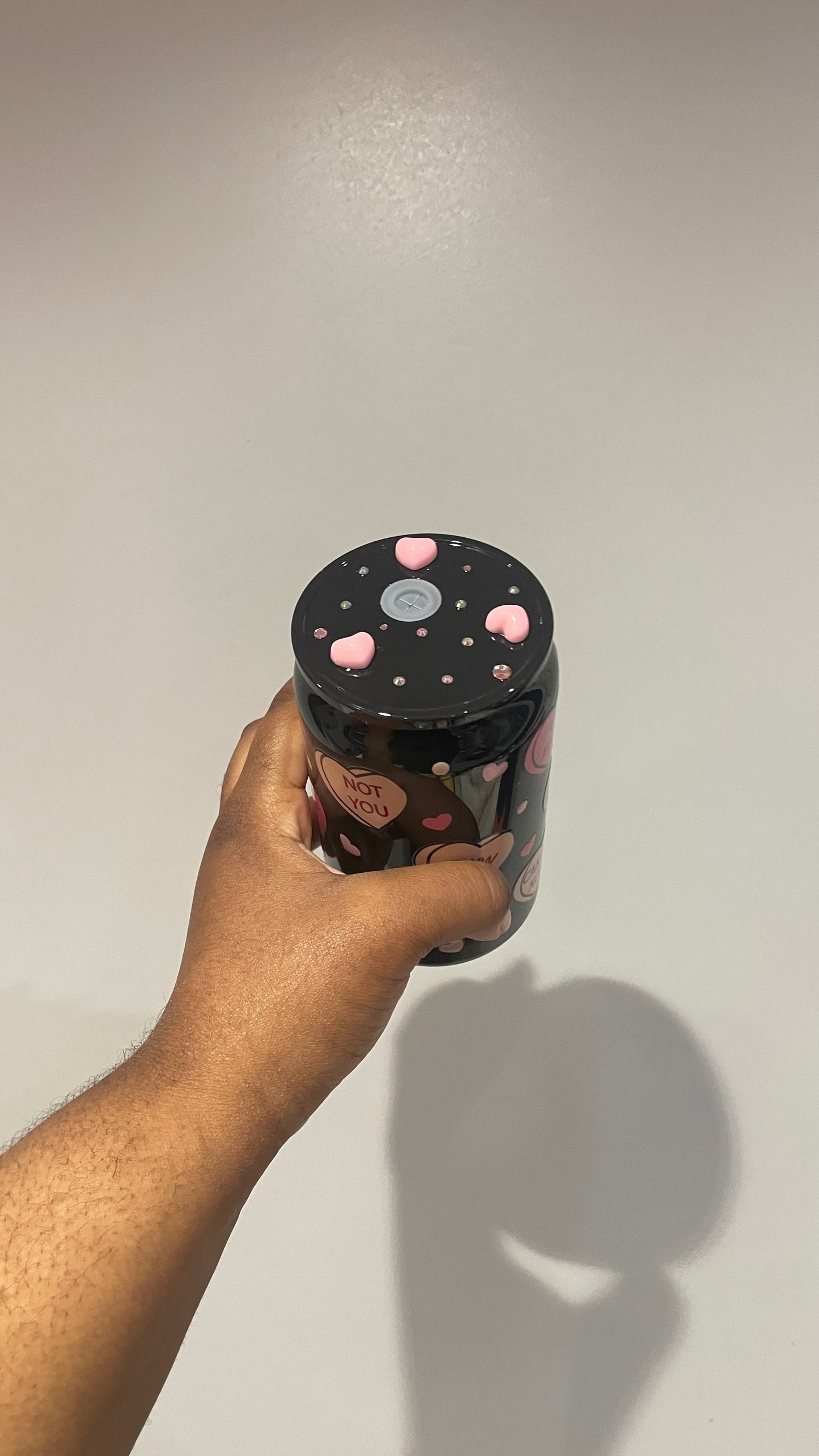 Love you not plastic can tumbler