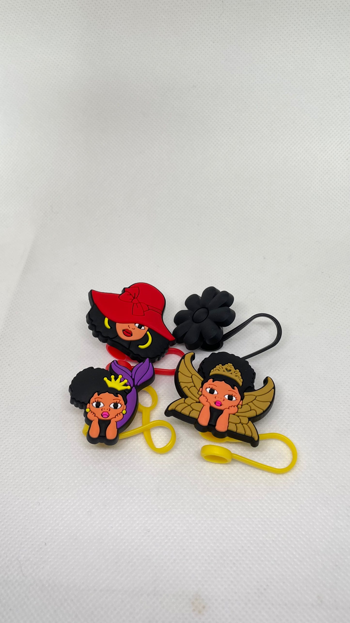 Melanin straw toppers