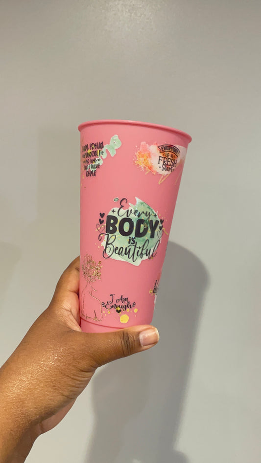 Body Positivity Pink Cold Cup