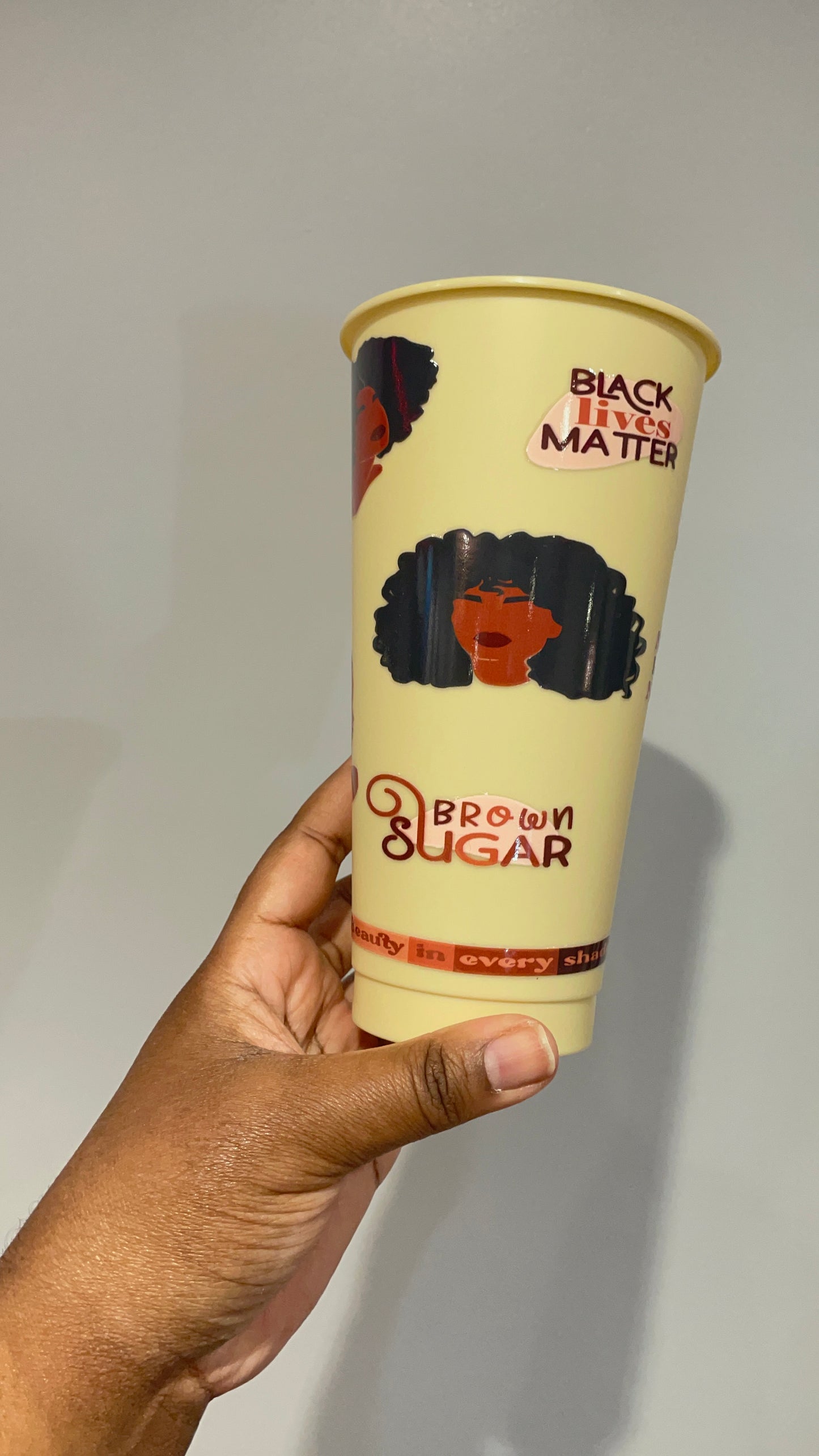 Black Women Appreciation Yellow Cold Cup