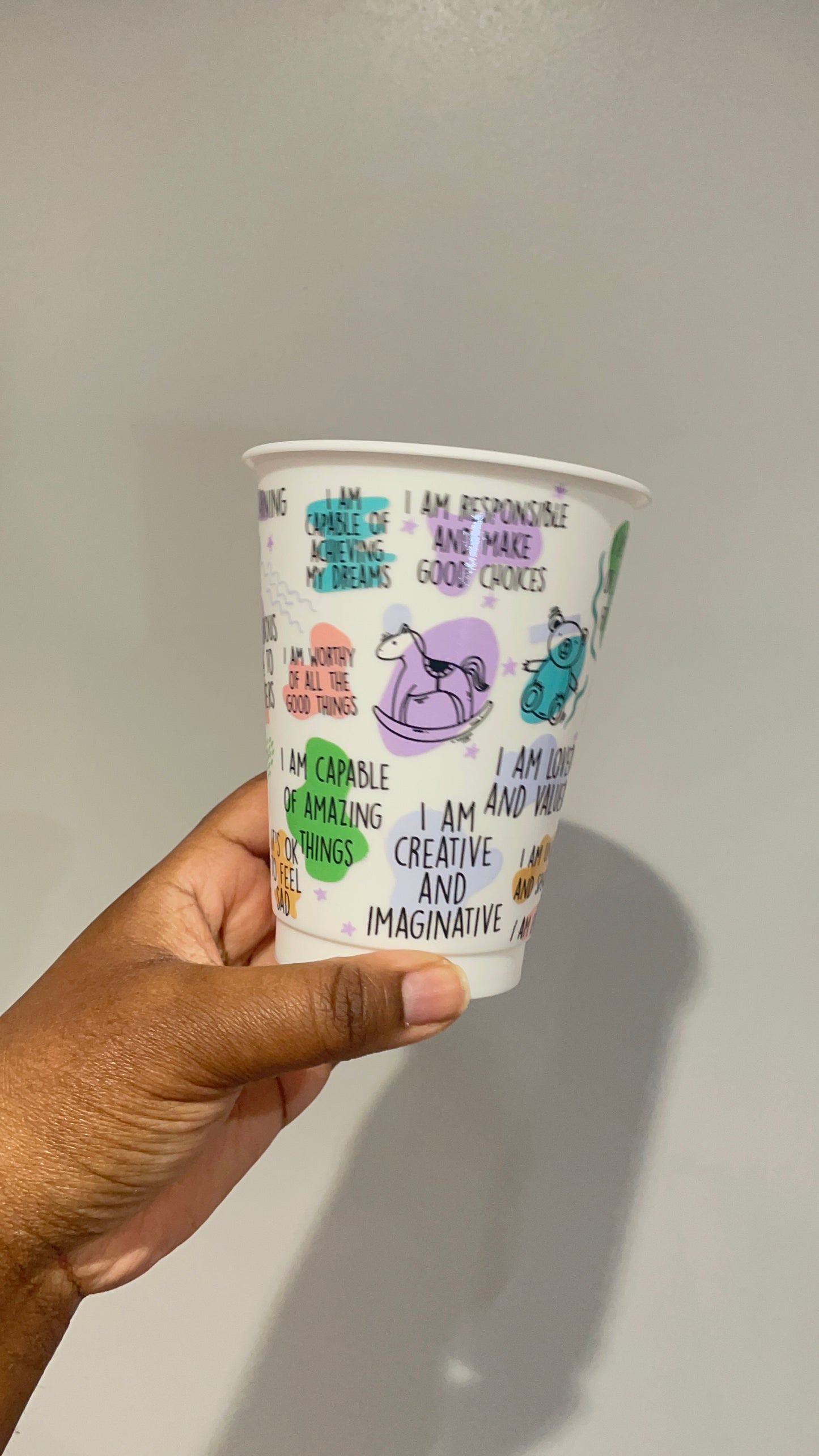 Kids Daily Affirmations White Cold Cup