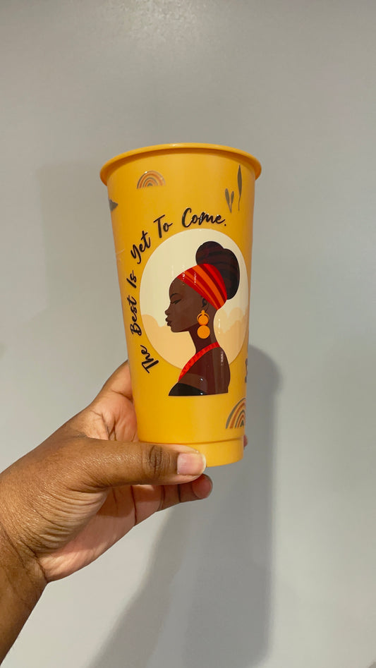 Mustard Yellow Positivity Cold Cup