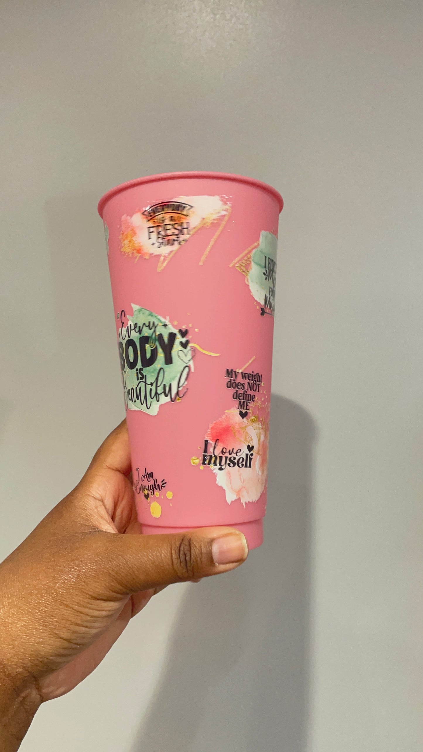 Body Positivity Pink Cold Cup