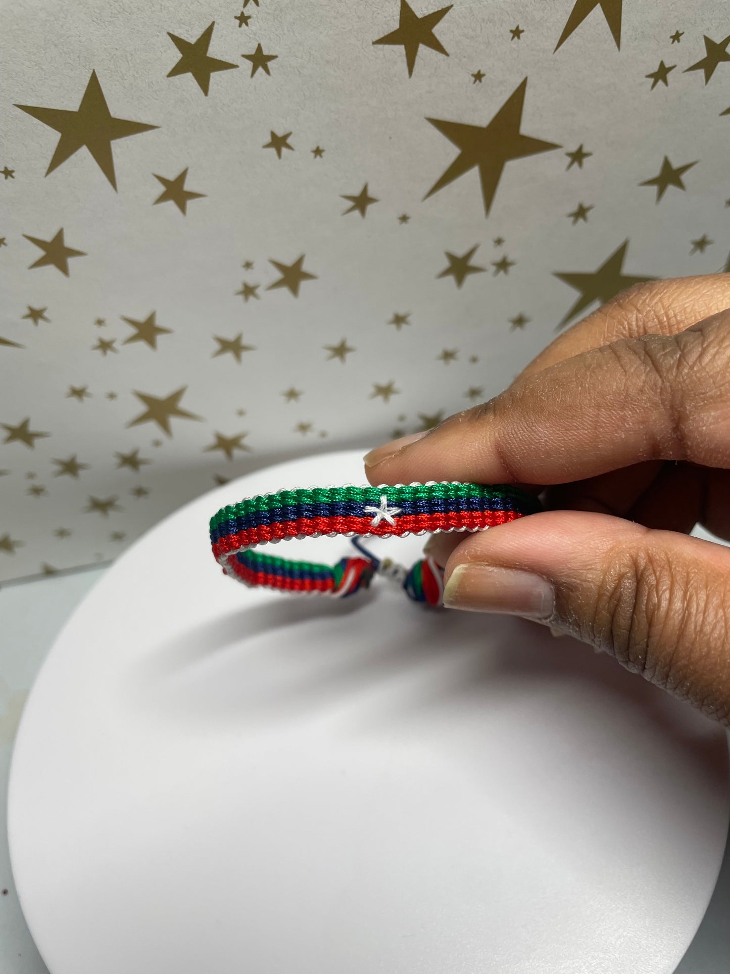 (FLAG) Single Flat Kumihimo Bracelet