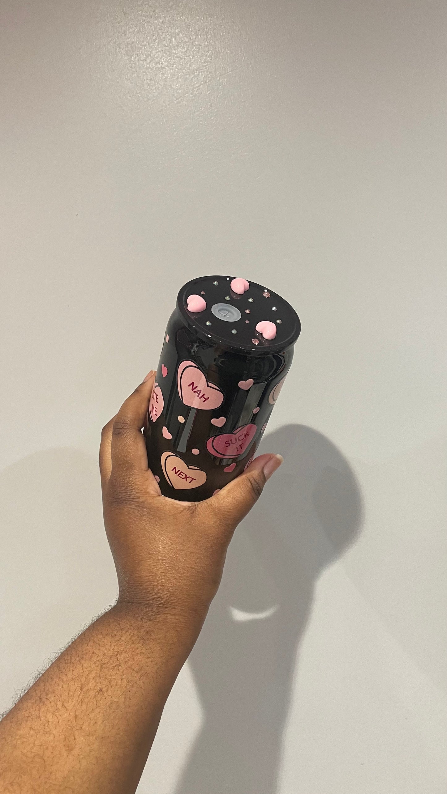 Love you not plastic can tumbler