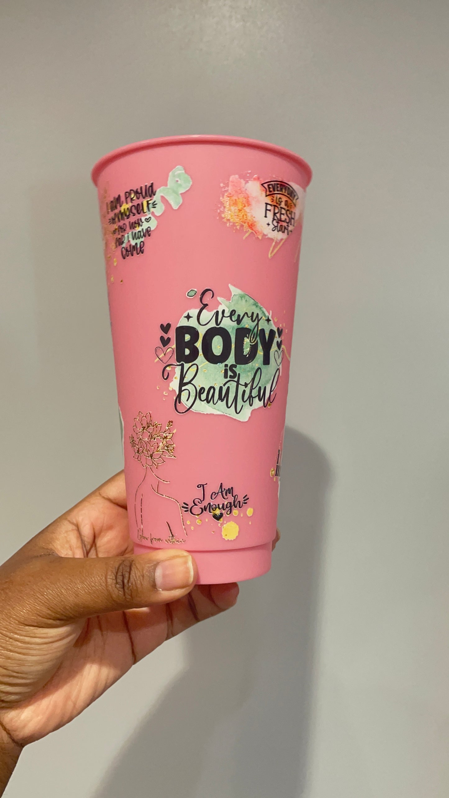 Body Positivity Pink Cold Cup