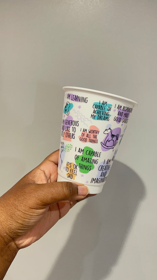 Kids Daily Affirmations White Cold Cup