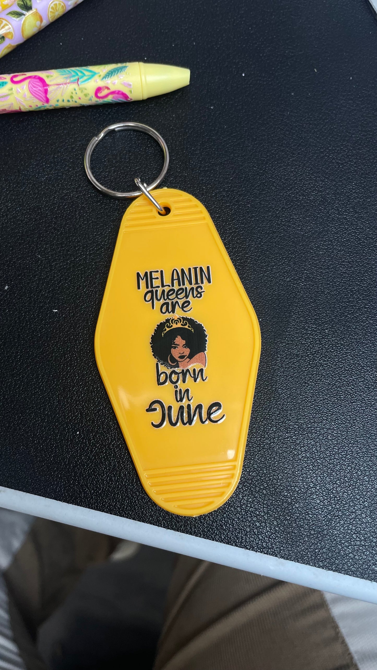 Melanin Women Motel Keychains