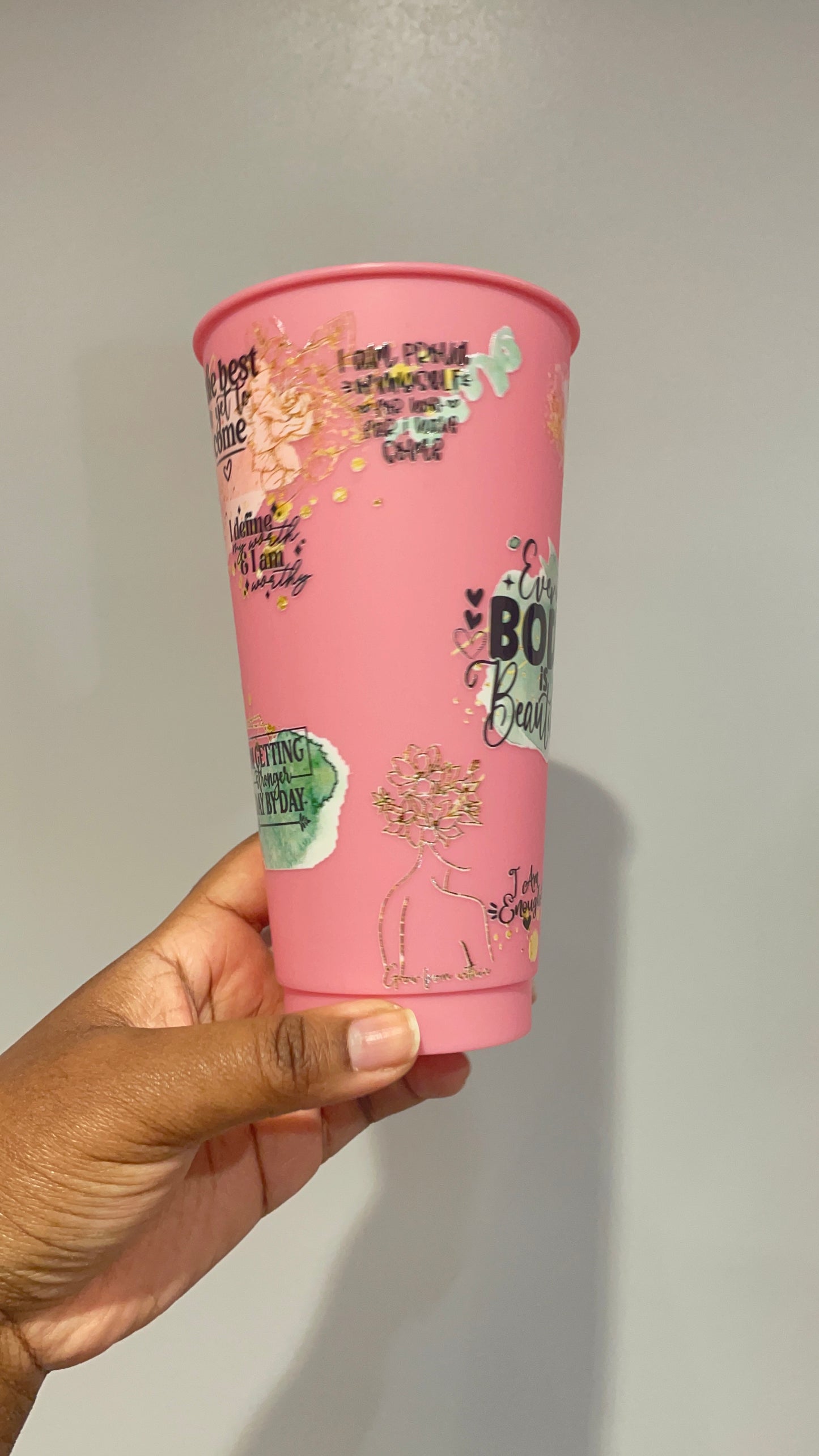 Body Positivity Pink Cold Cup