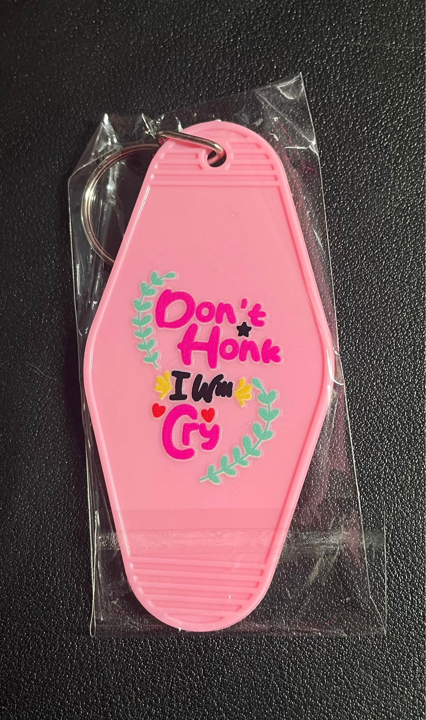 Groovy motel keychain