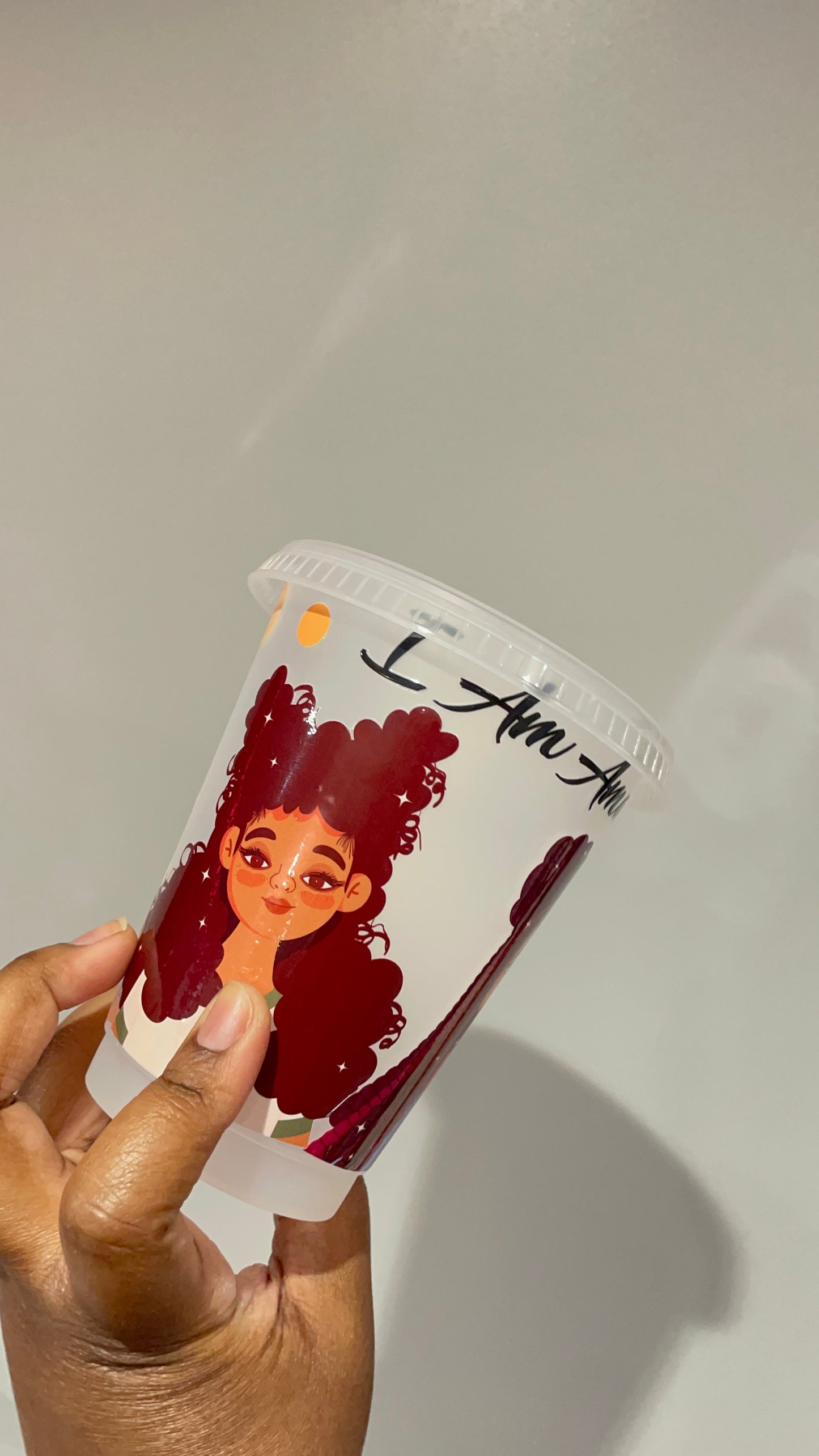 I Am Amazing Black Girl Frosted Clear Cold Cup
