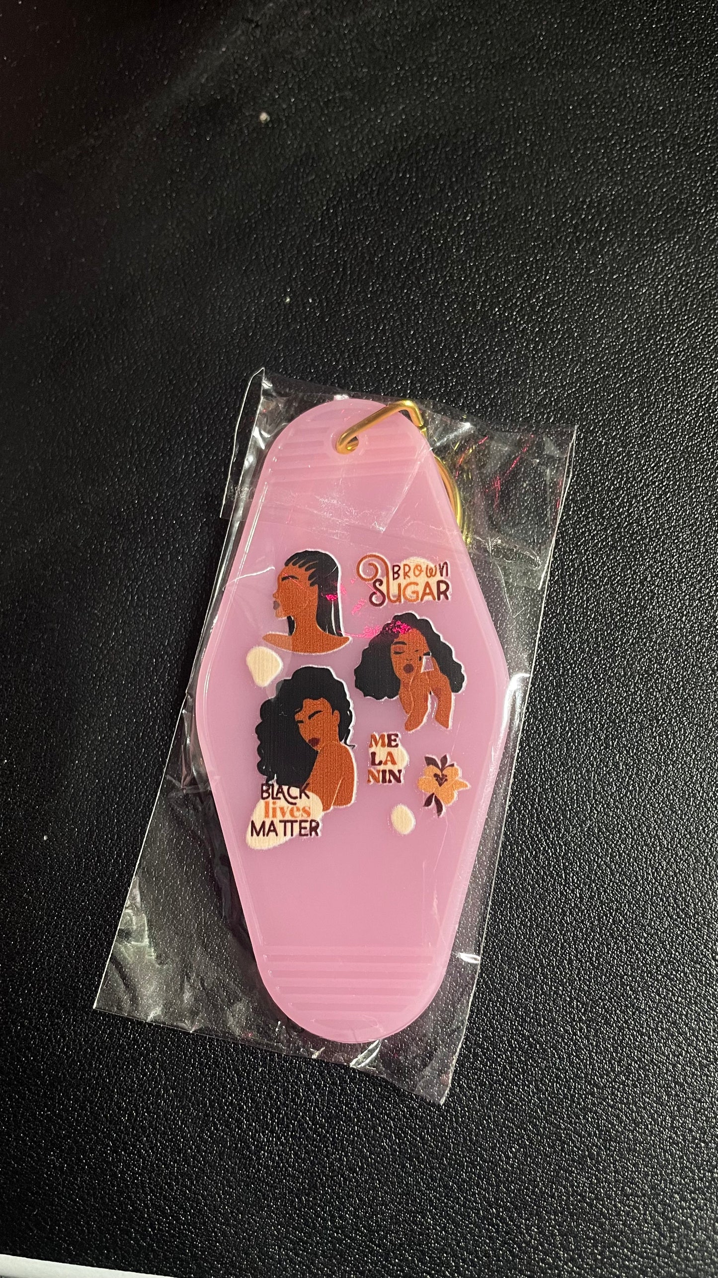 Melanin Women Motel Keychains