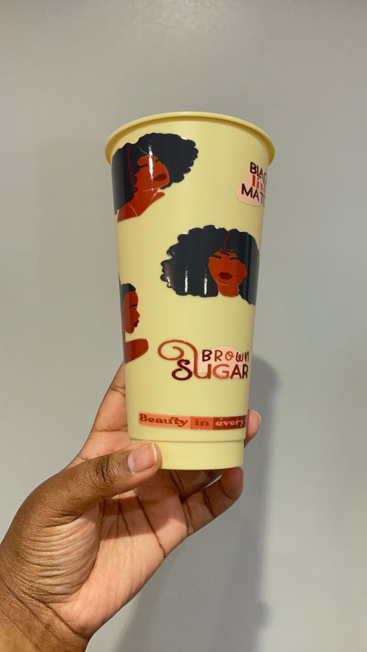 Black Women Appreciation Yellow Cold Cup