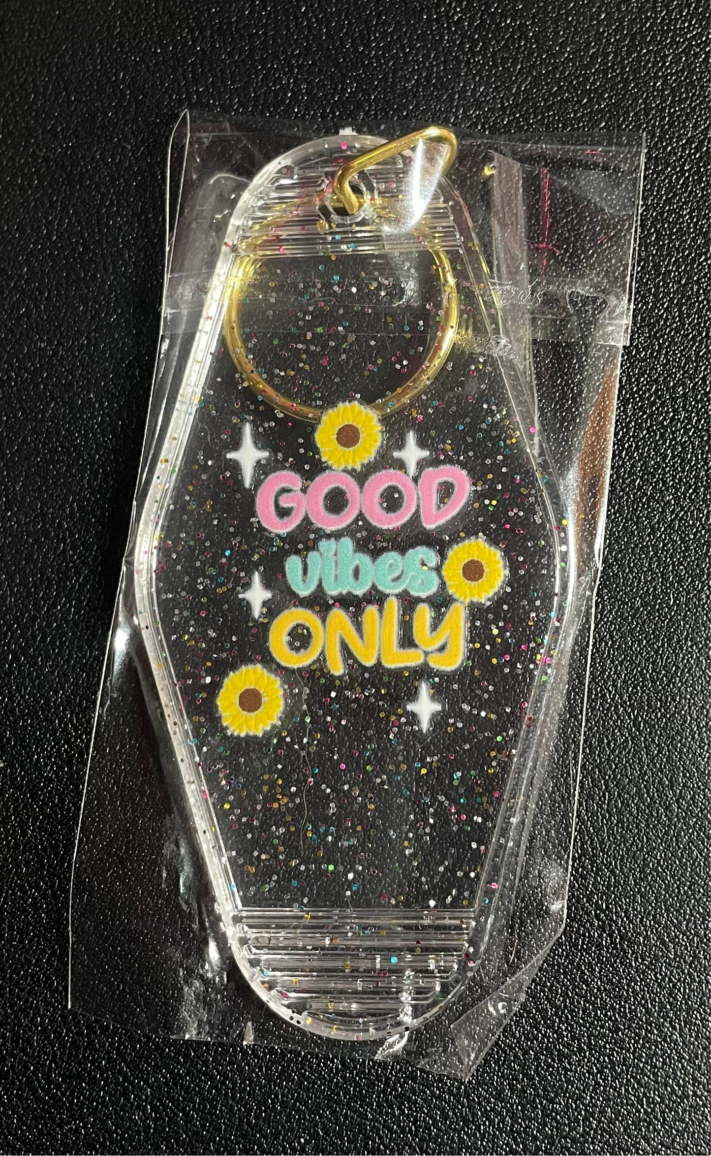 Groovy motel keychain