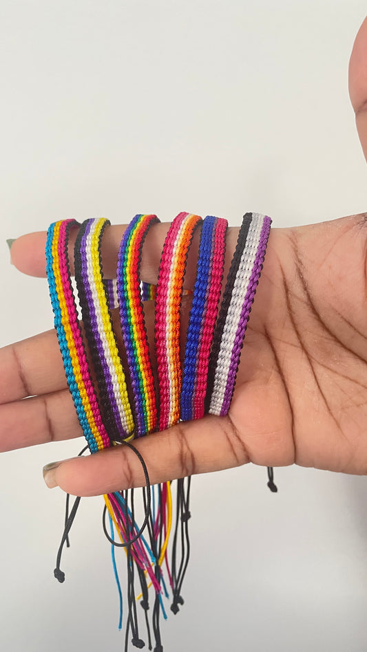 (FLAG) Single Flat Kumihimo Bracelet