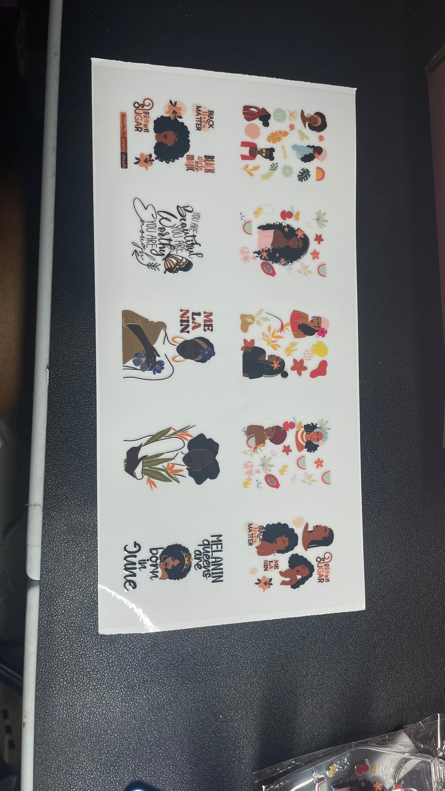 Melanin Women Motel Keychains