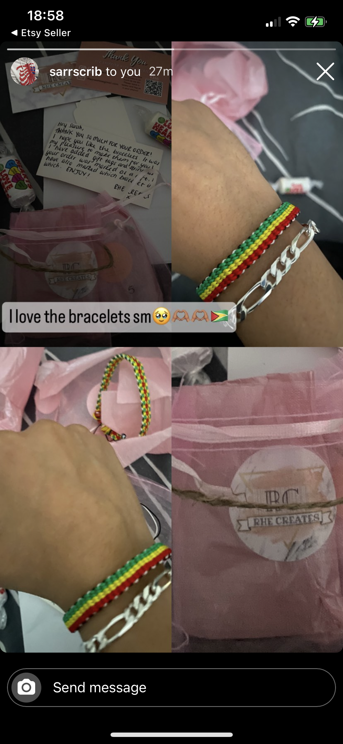 (FLAG) Single Flat Kumihimo Bracelet