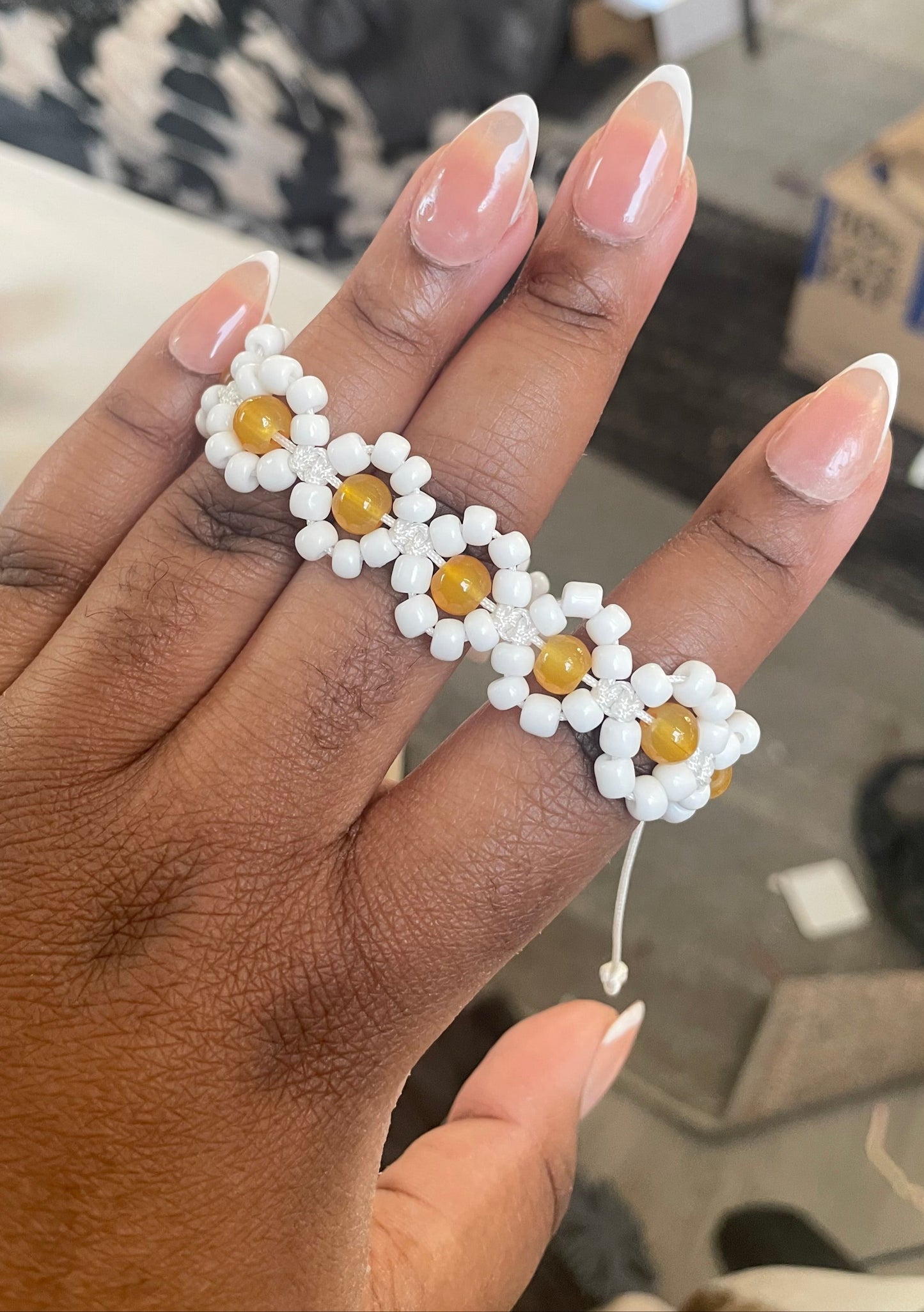 Beaded Flower Bracelet