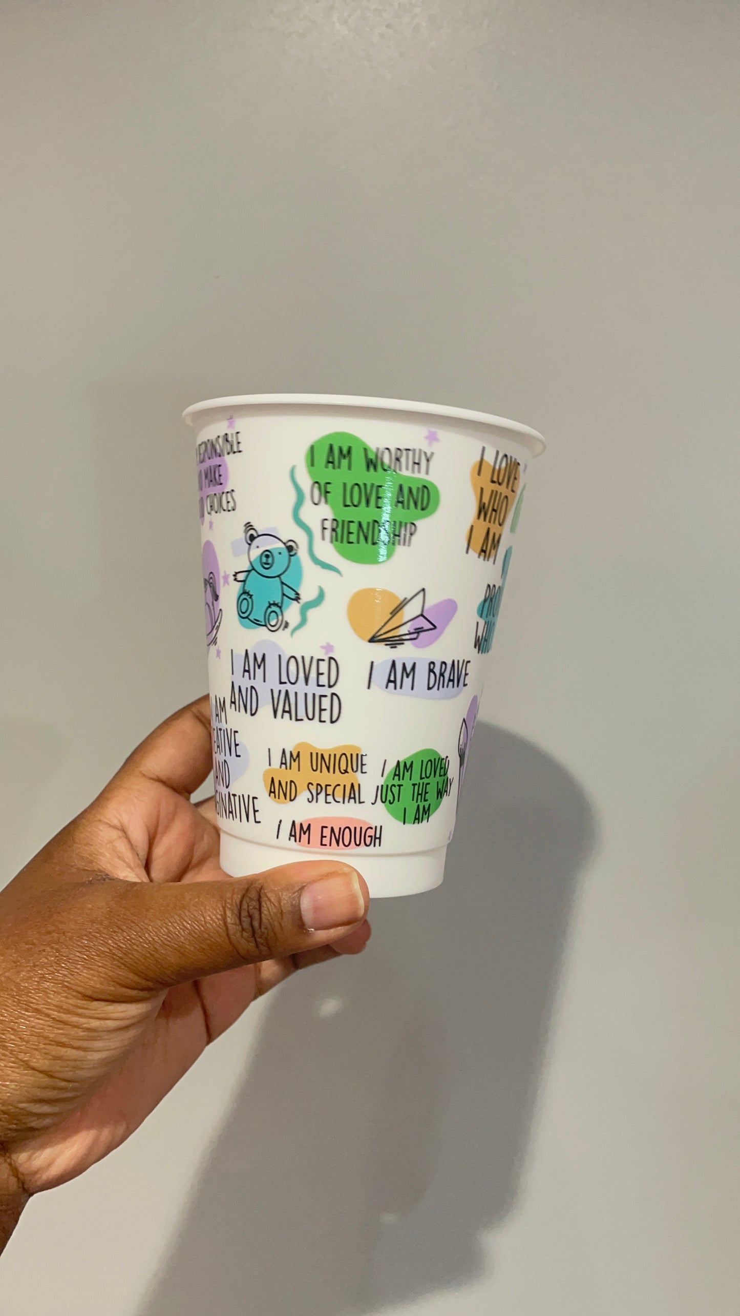 Kids Daily Affirmations White Cold Cup