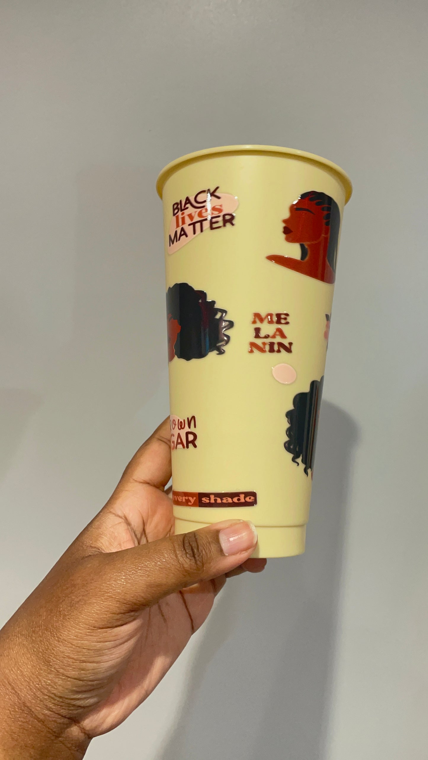 Black Women Appreciation Yellow Cold Cup