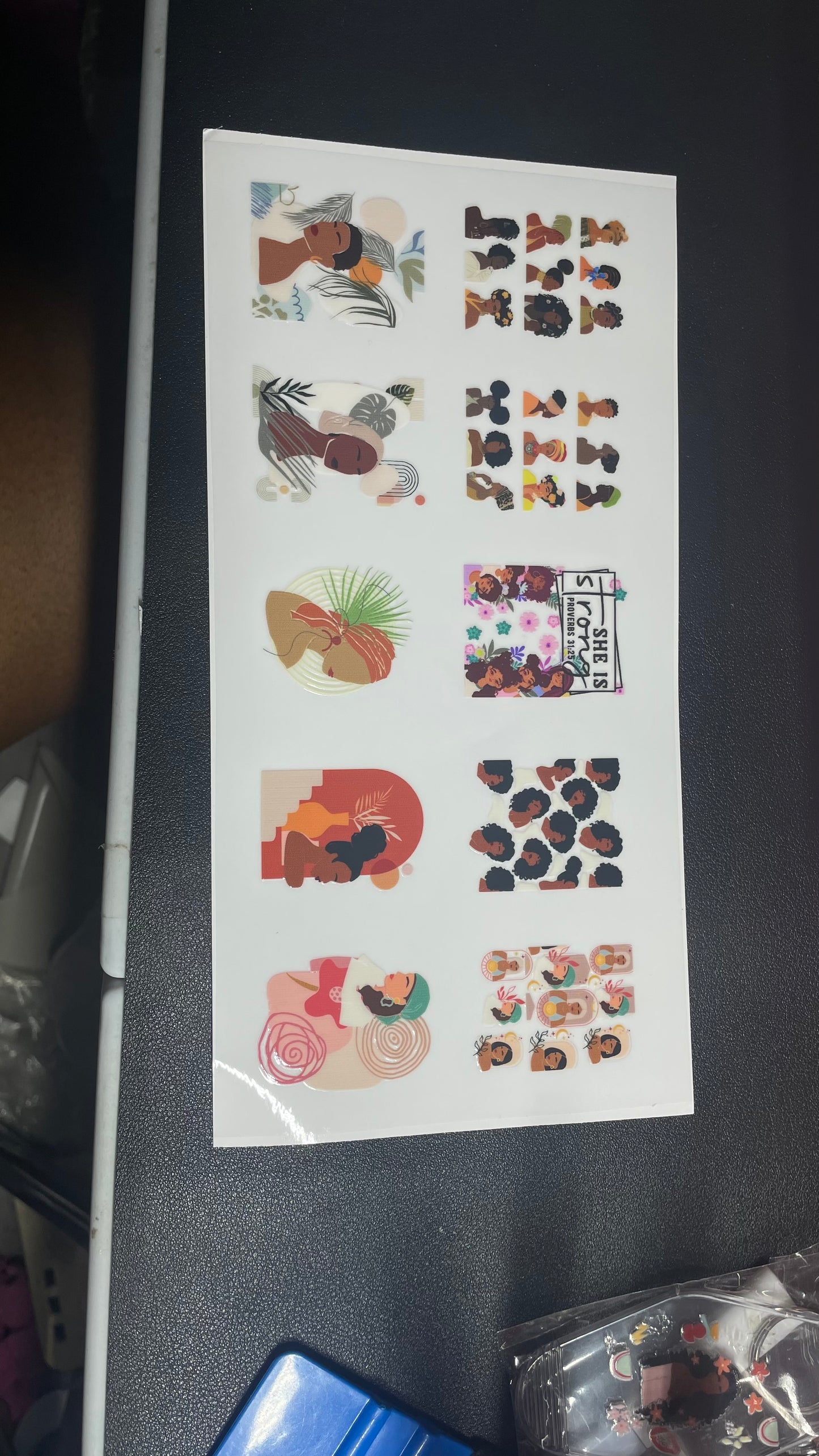 Melanin Women Motel Keychains