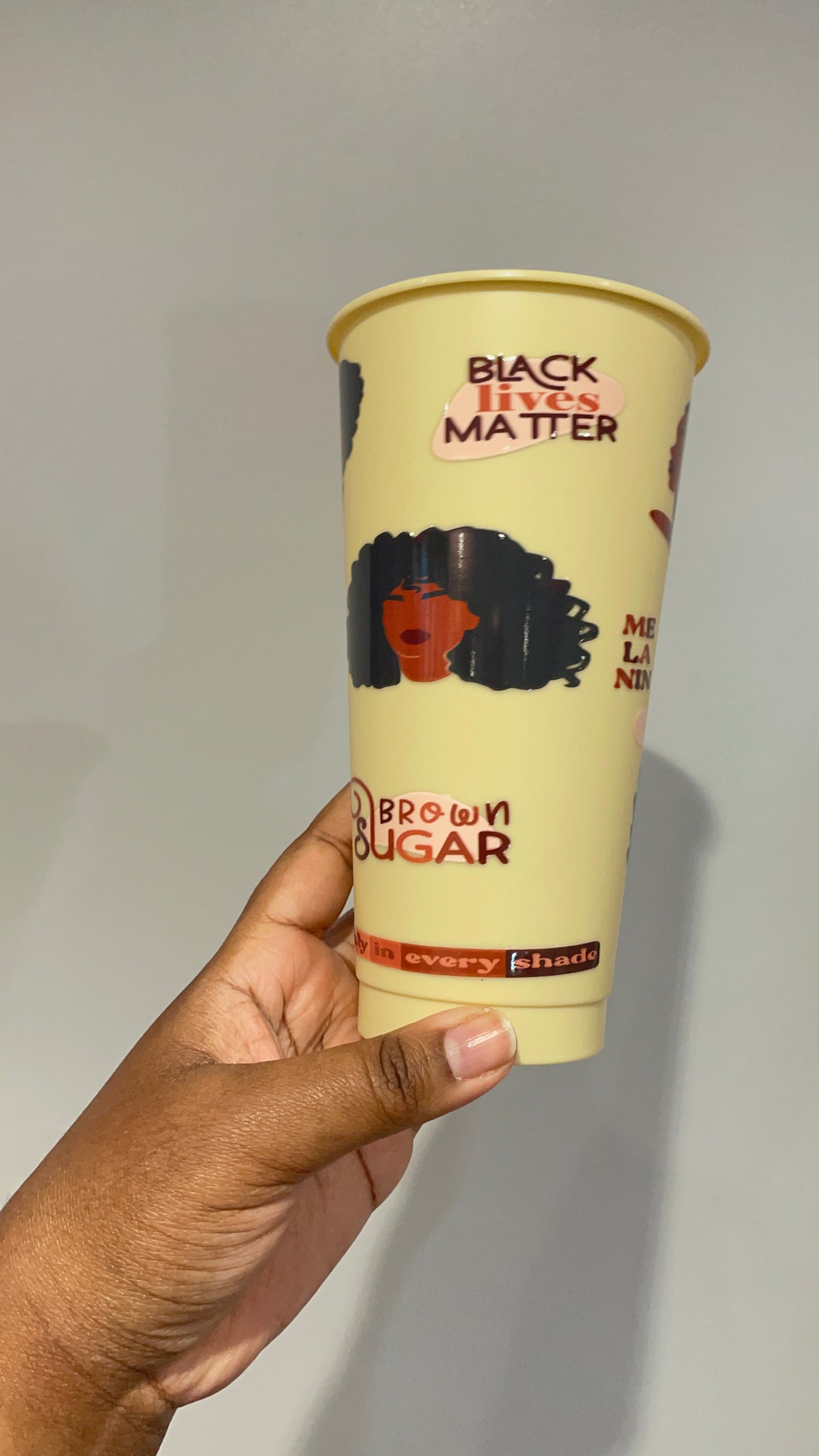 Black Women Appreciation Yellow Cold Cup