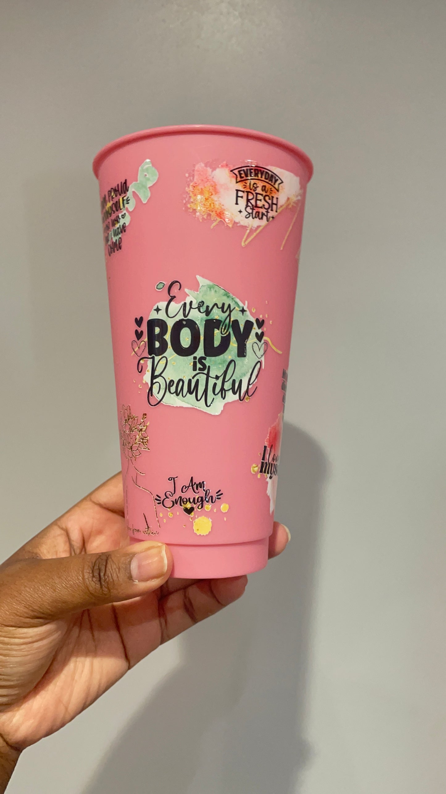 Body Positivity Pink Cold Cup