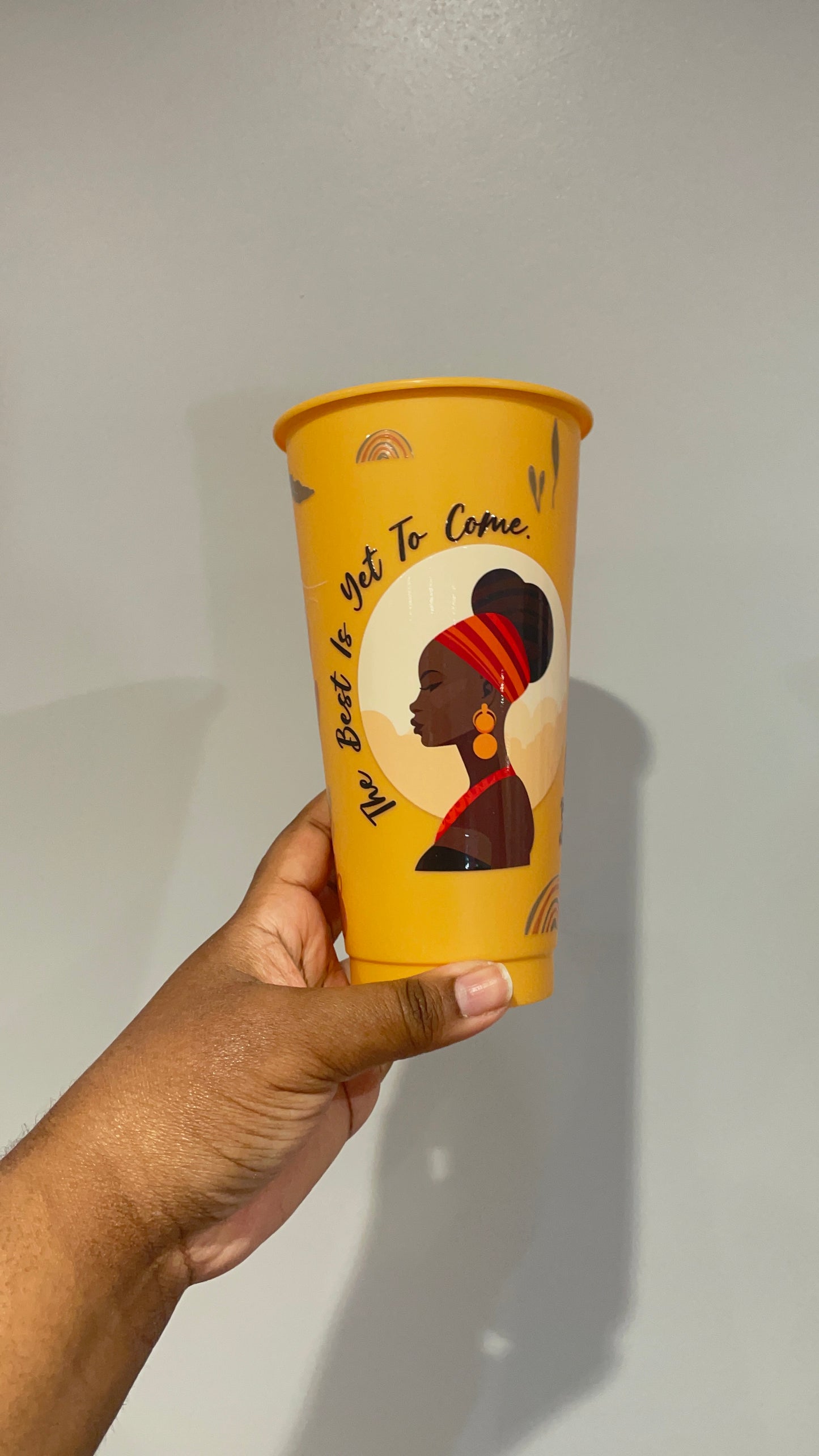 Mustard Yellow Positivity Cold Cup