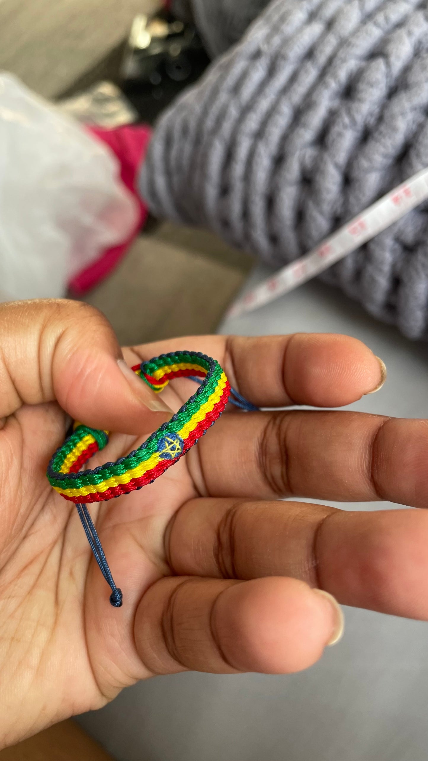 (FLAG) Single Flat Kumihimo Bracelet