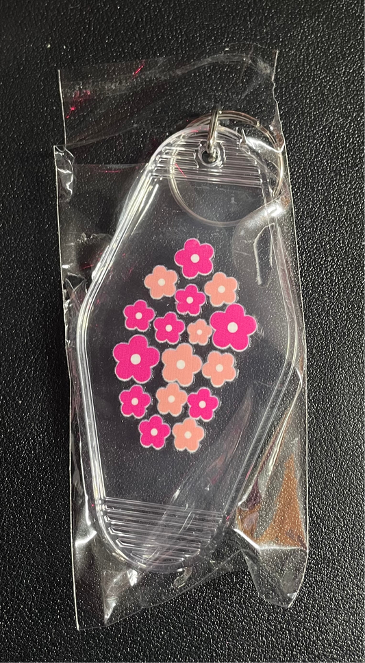 Groovy motel keychain