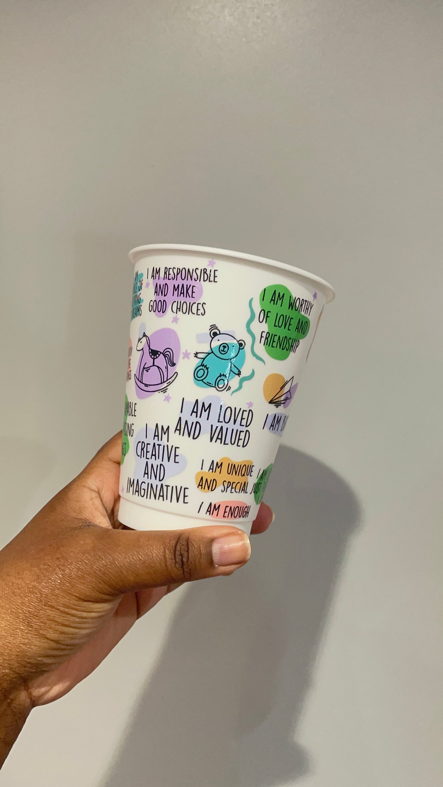 Kids Daily Affirmations White Cold Cup