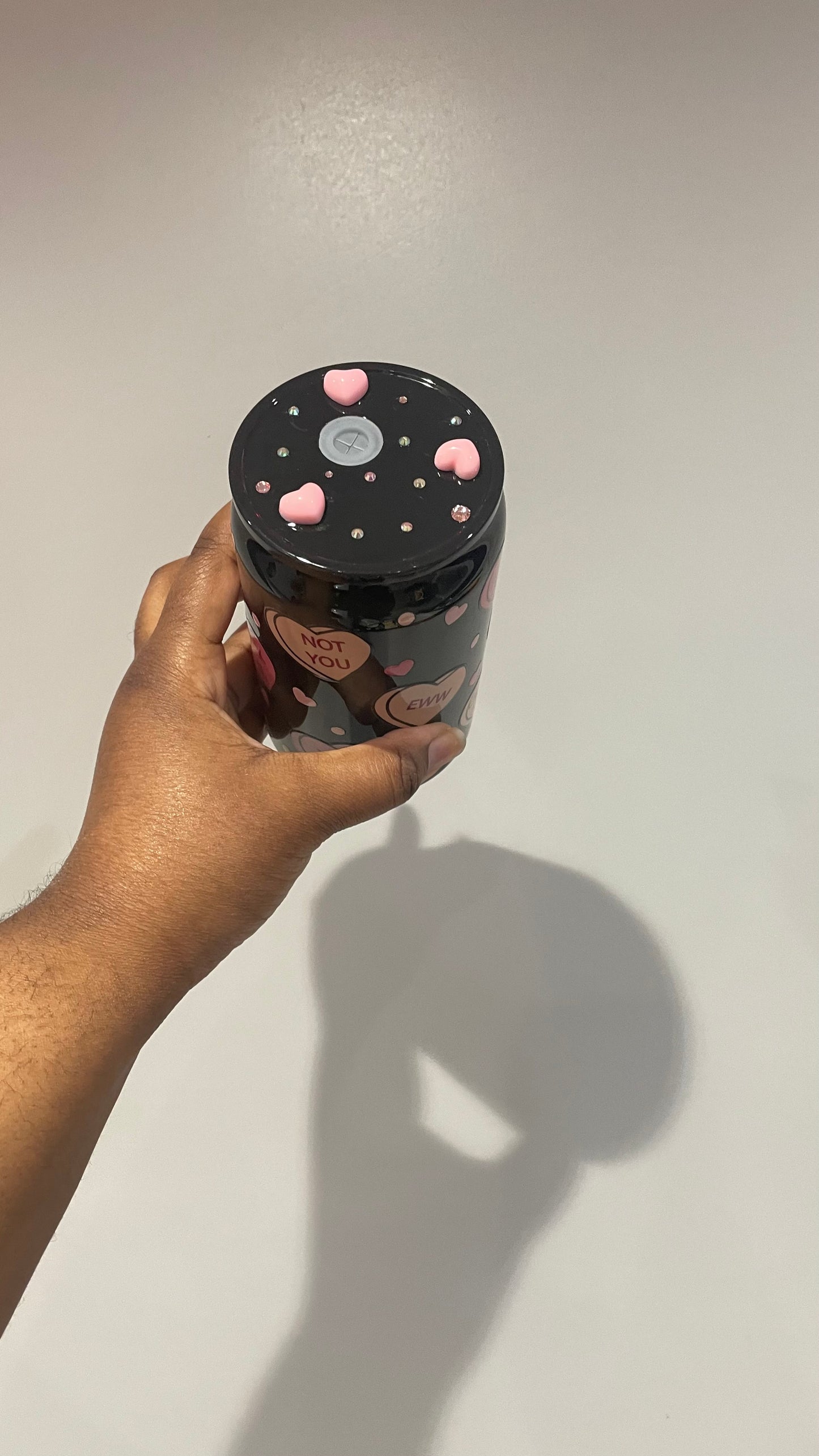 Love you not plastic can tumbler