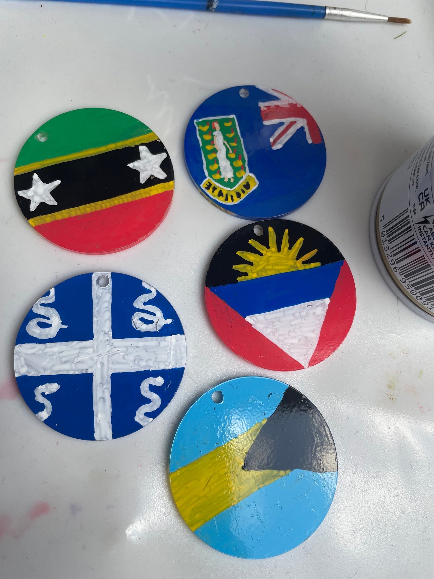 Flag Circle Keychain