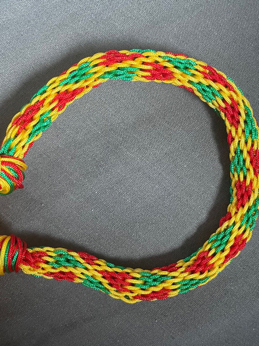 Triangle pattern kumihimo bracelet