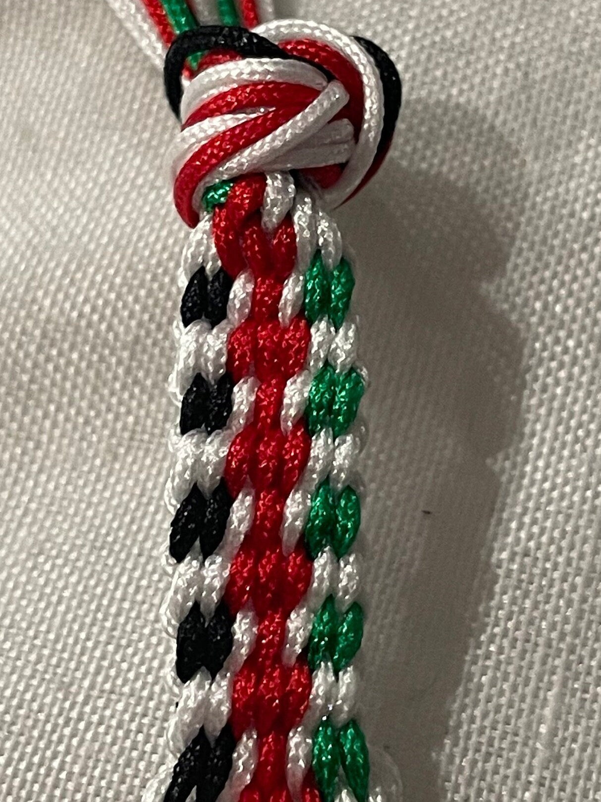 (FLAG) Cross Pattern Kumihimo Bracelet