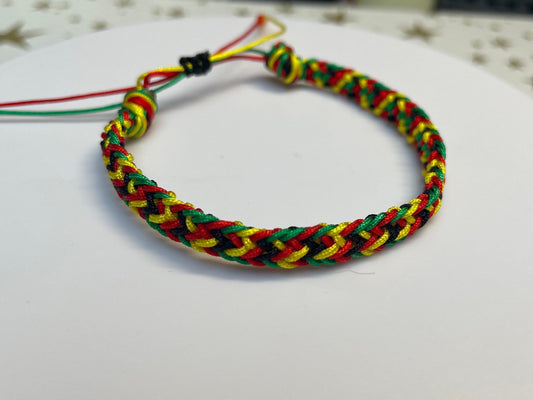 (FLAG) Heart Kumihimo Bracelet