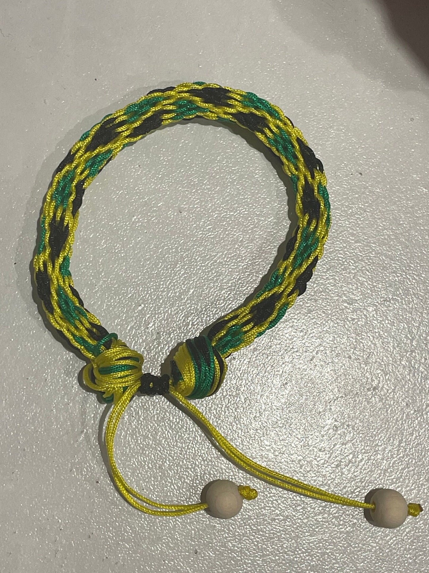 Triangle pattern kumihimo bracelet