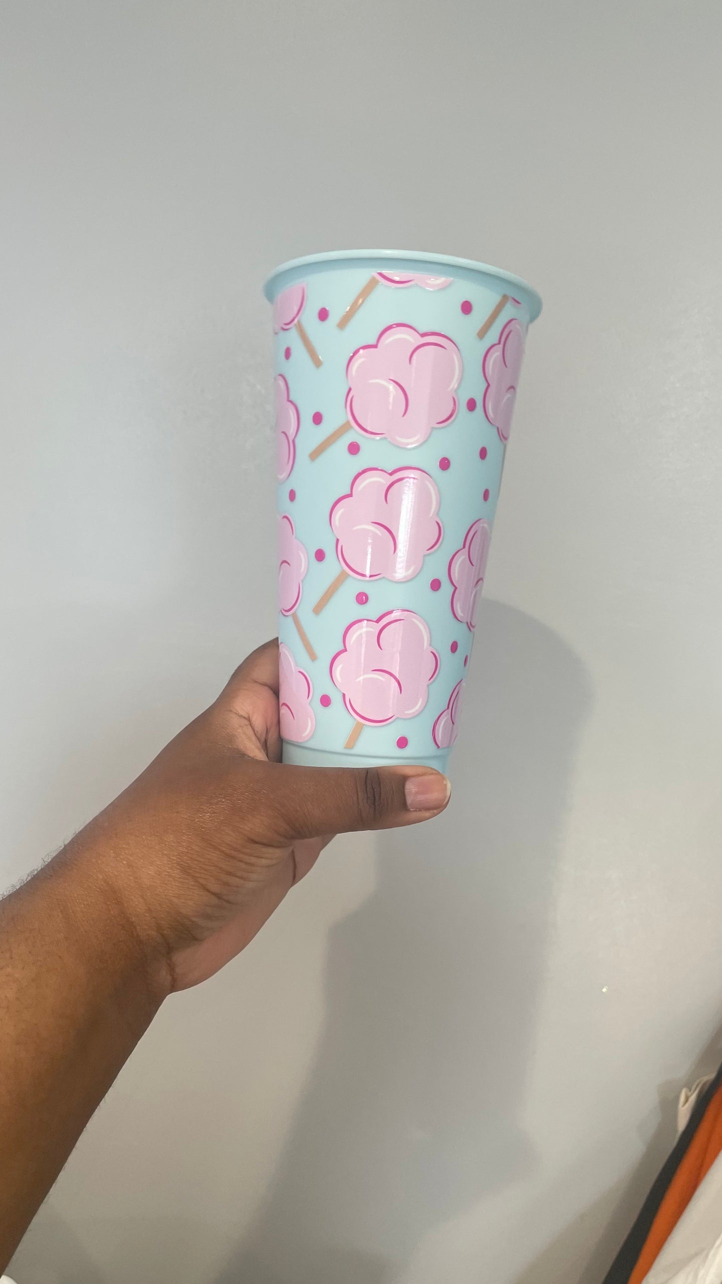 Light Blue Candy Floss Cold Cup