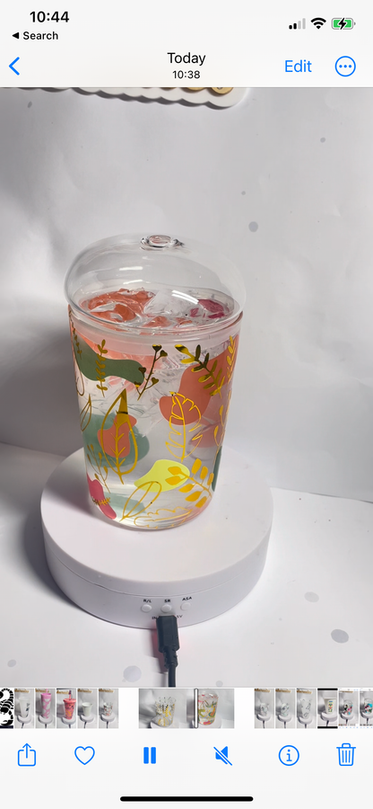 Seasonal Colour Change Glass Dome Lid Tumblers