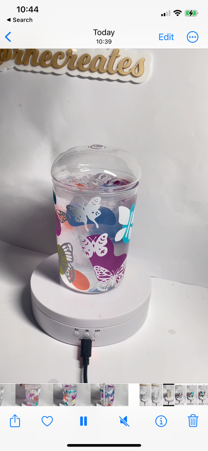 Seasonal Colour Change Glass Dome Lid Tumblers