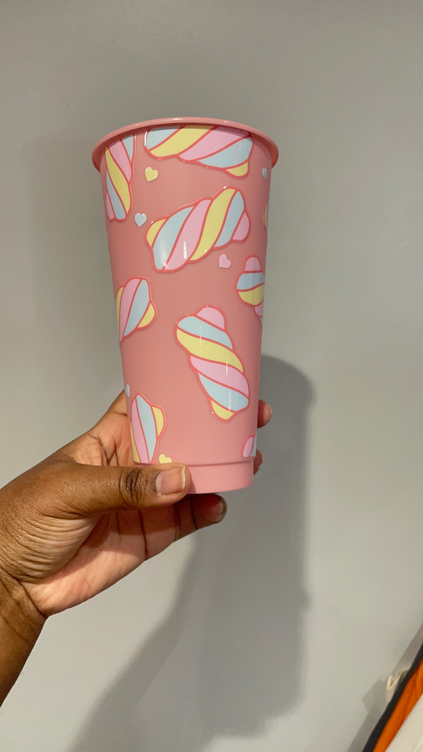 Marshmallows Muted Pink Cold Cup