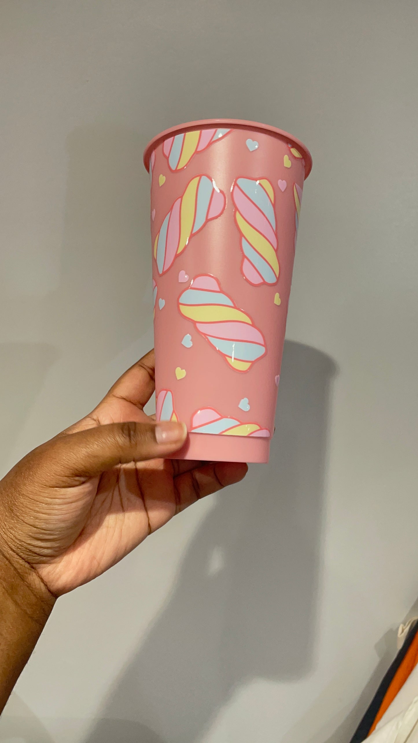 Marshmallows Muted Pink Cold Cup