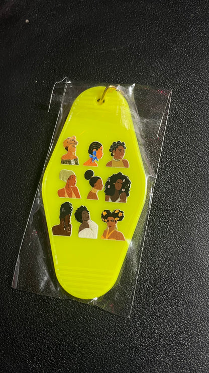 Melanin Women Motel Keychains