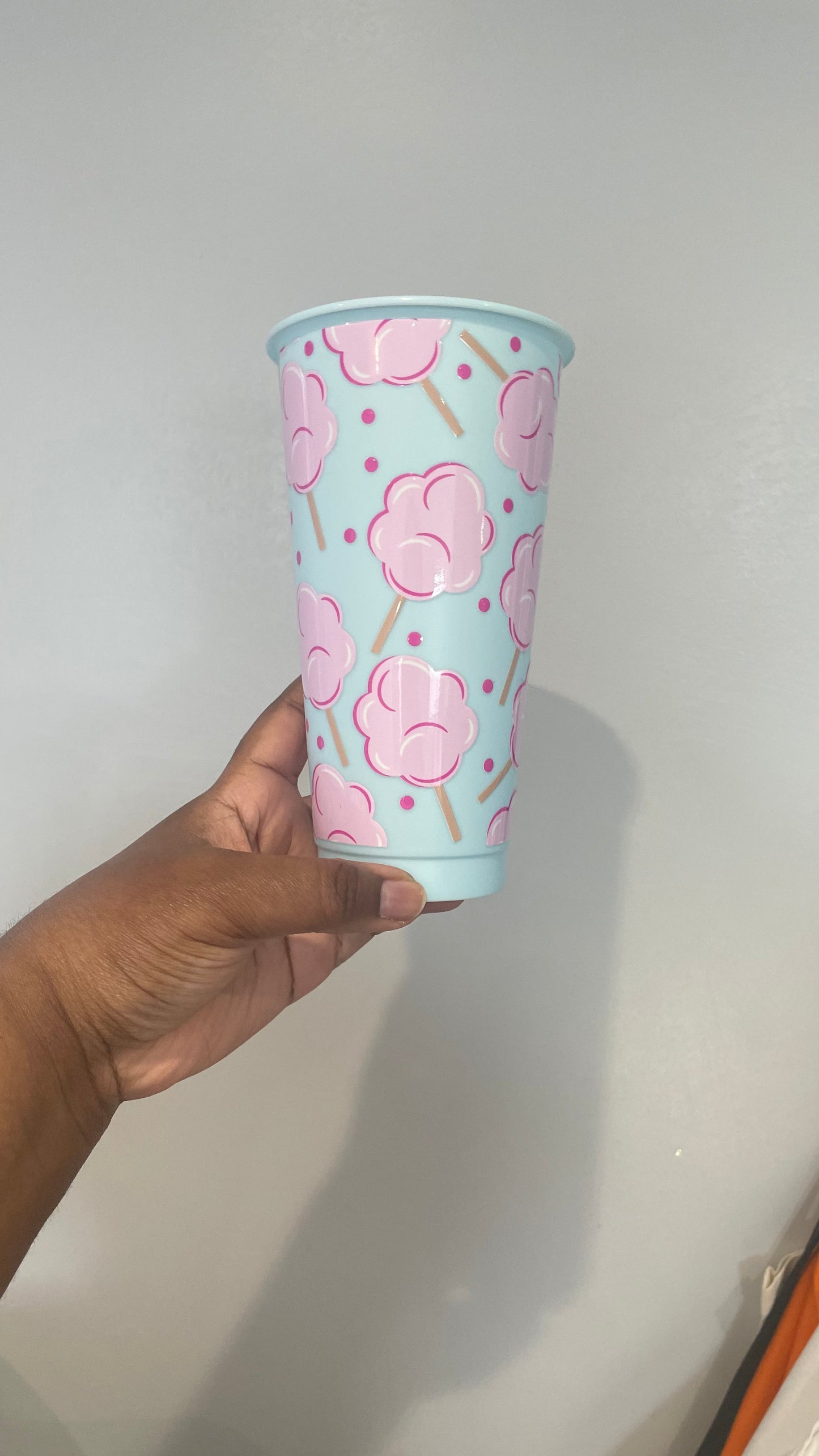 Light Blue Candy Floss Cold Cup