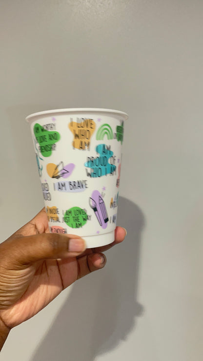 Kids Daily Affirmations White Cold Cup
