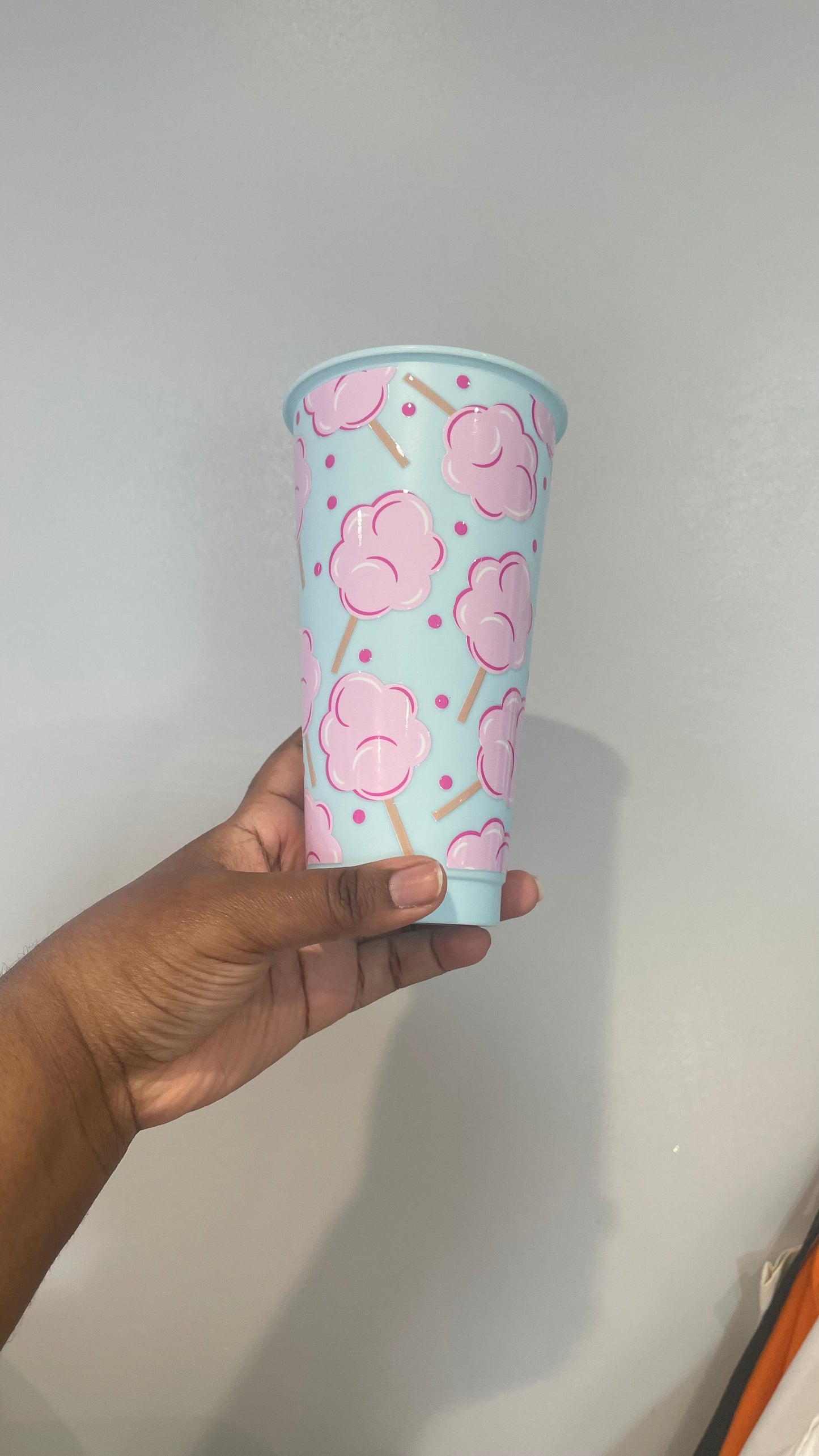 Light Blue Candy Floss Cold Cup