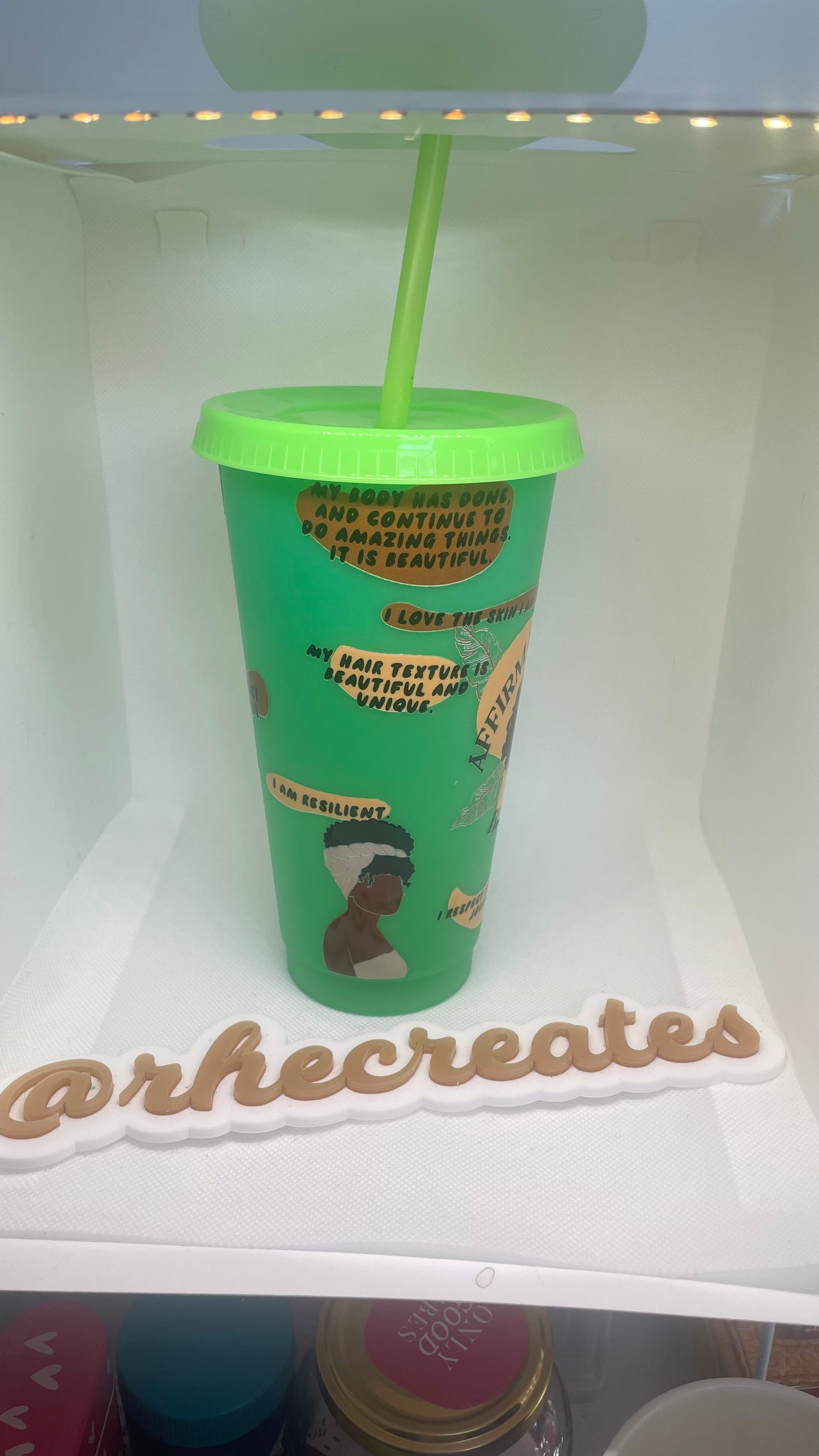 Whole Cup Colour Change Black Girl Affirmations Cup