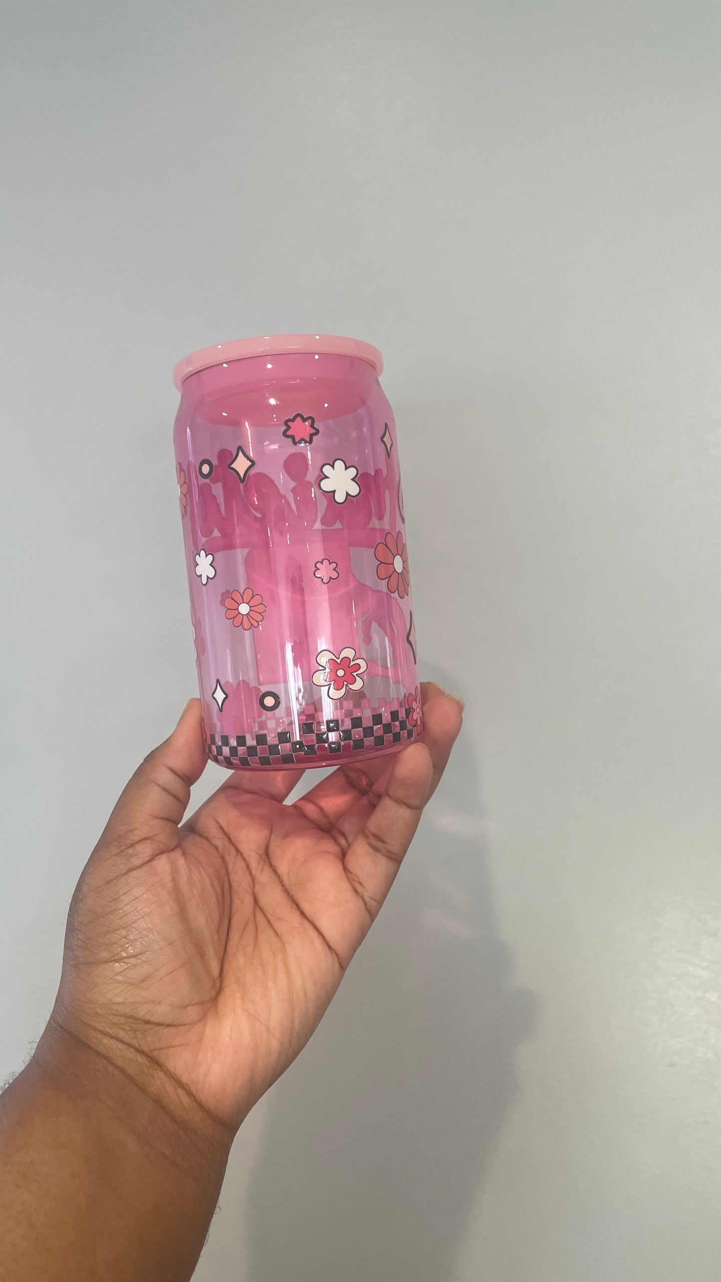 Anxiety Off Pink Plastic Can Tumbler