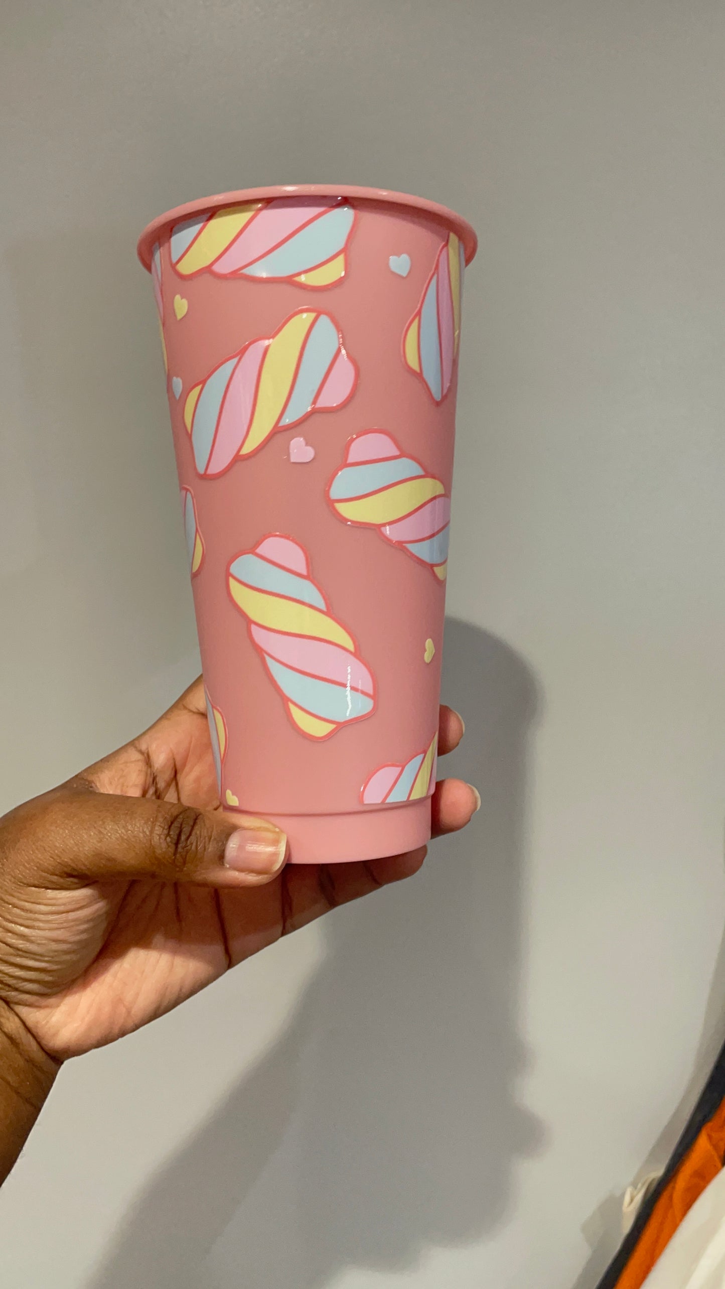 Marshmallows Muted Pink Cold Cup