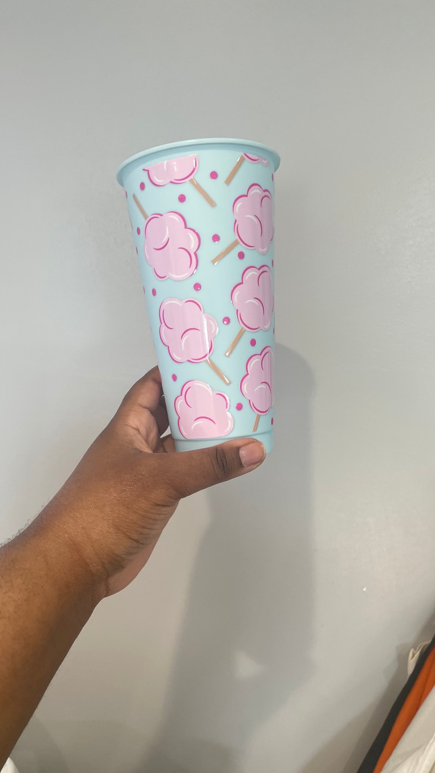 Light Blue Candy Floss Cold Cup